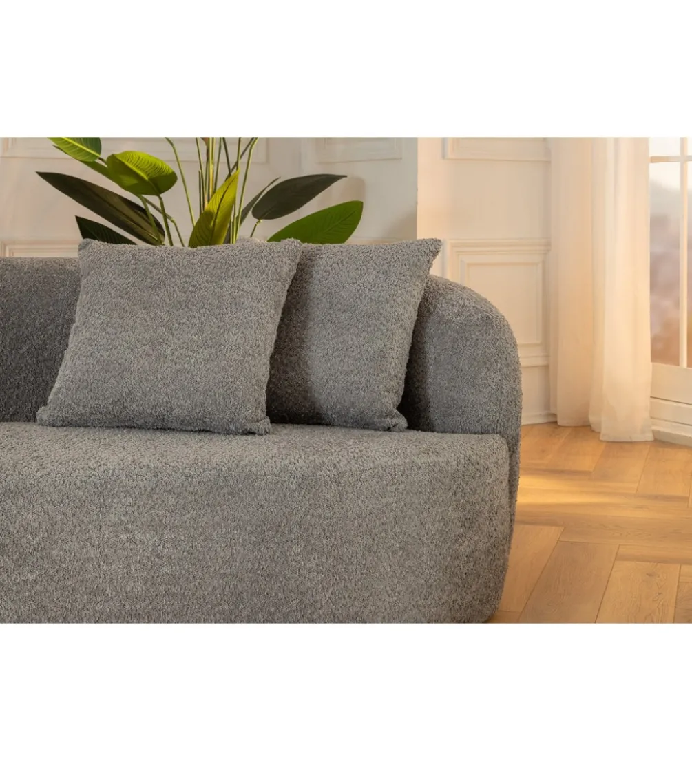 Sofa ATELIER 230 cm 3 osobowa bouclé szary