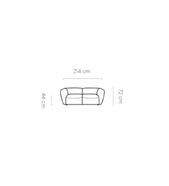 Sofa BAHAMA Candelo A 214 cm o głębokości siedziska 70 cm