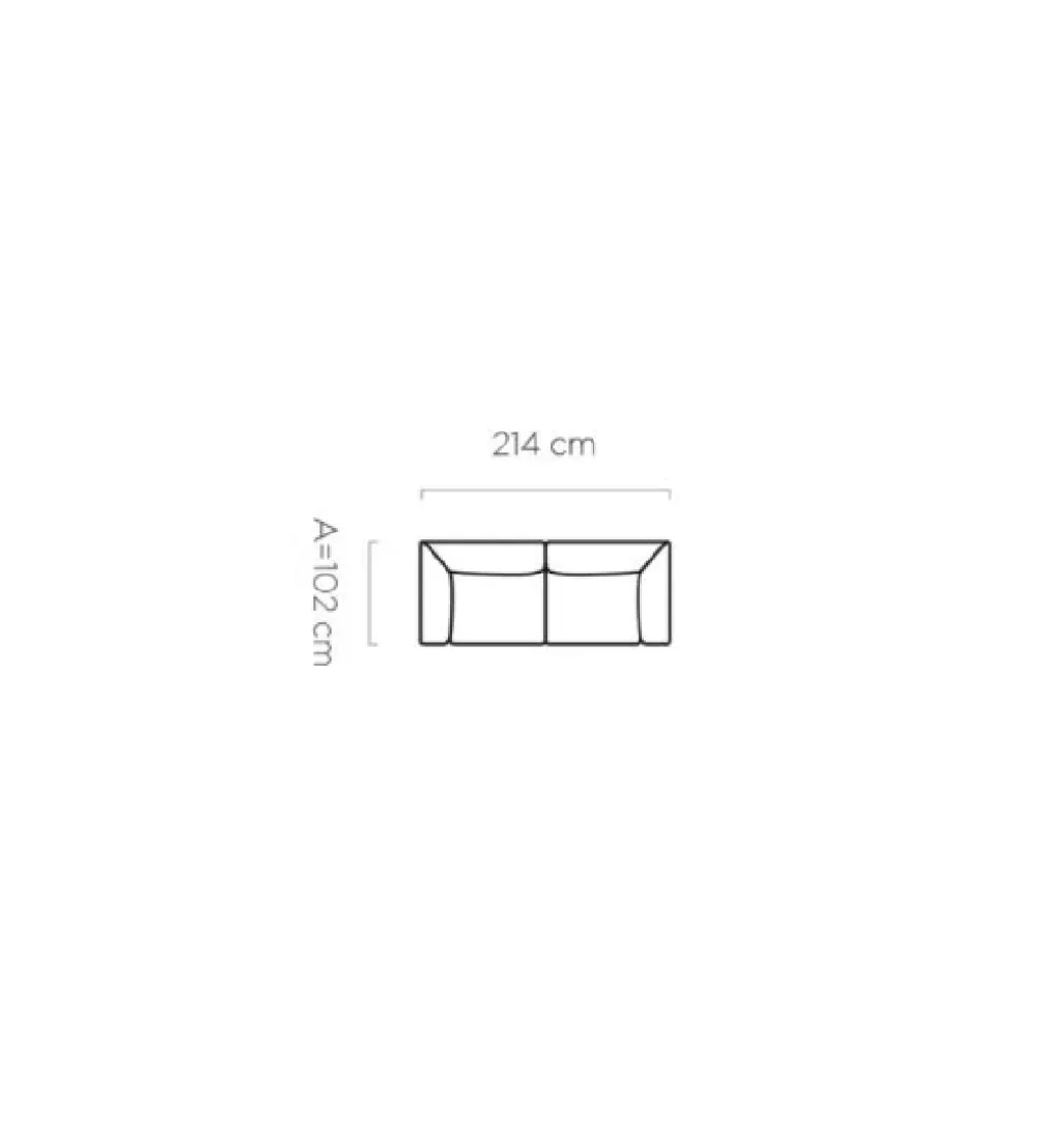 Sofa BAHAMA Candelo A 214 cm o głębokości siedziska 70 cm