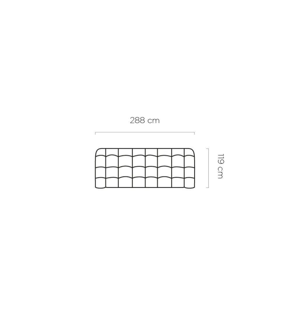 Sofa CAMPILE 288 cm elektrycznie wysuwane siedzisko
