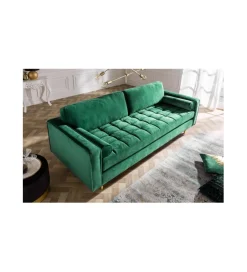 Sofa CANIS velvet 220 cm szmaragdowo zielony aksamit