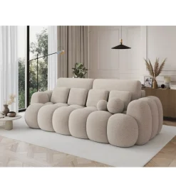 Sofa COTTONN 256 cm z funkcją spania kremowy tkanina royal 18