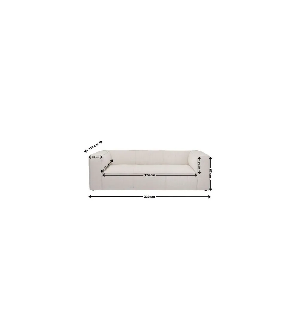 Sofa CUBETTO 220 cm beżowa