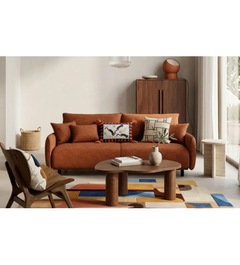 Sofa FABIOLA 218 cm z funkcją spania z pojemnikiem na pościel