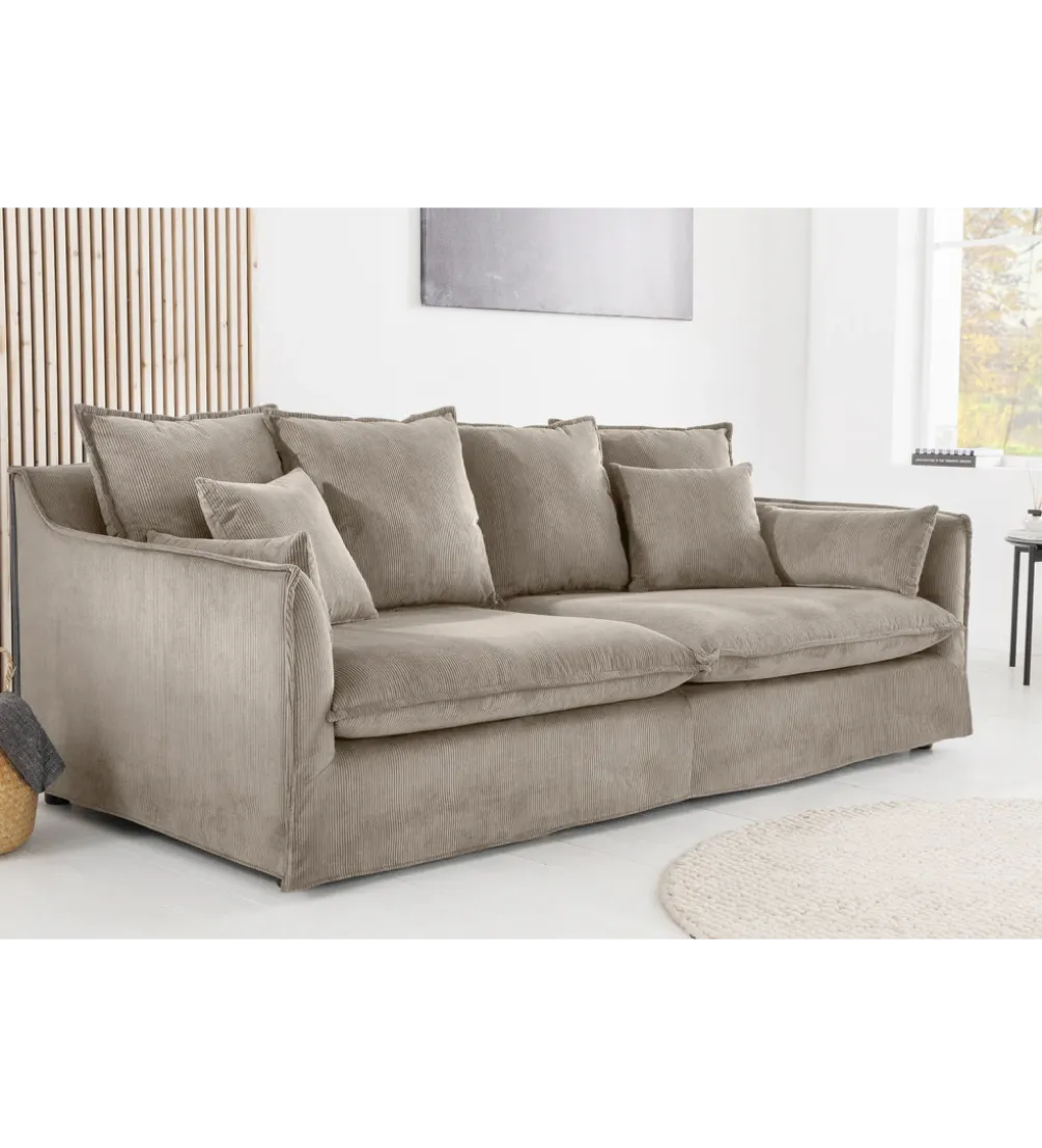Sofa HEAVEN 200 cm cord greige