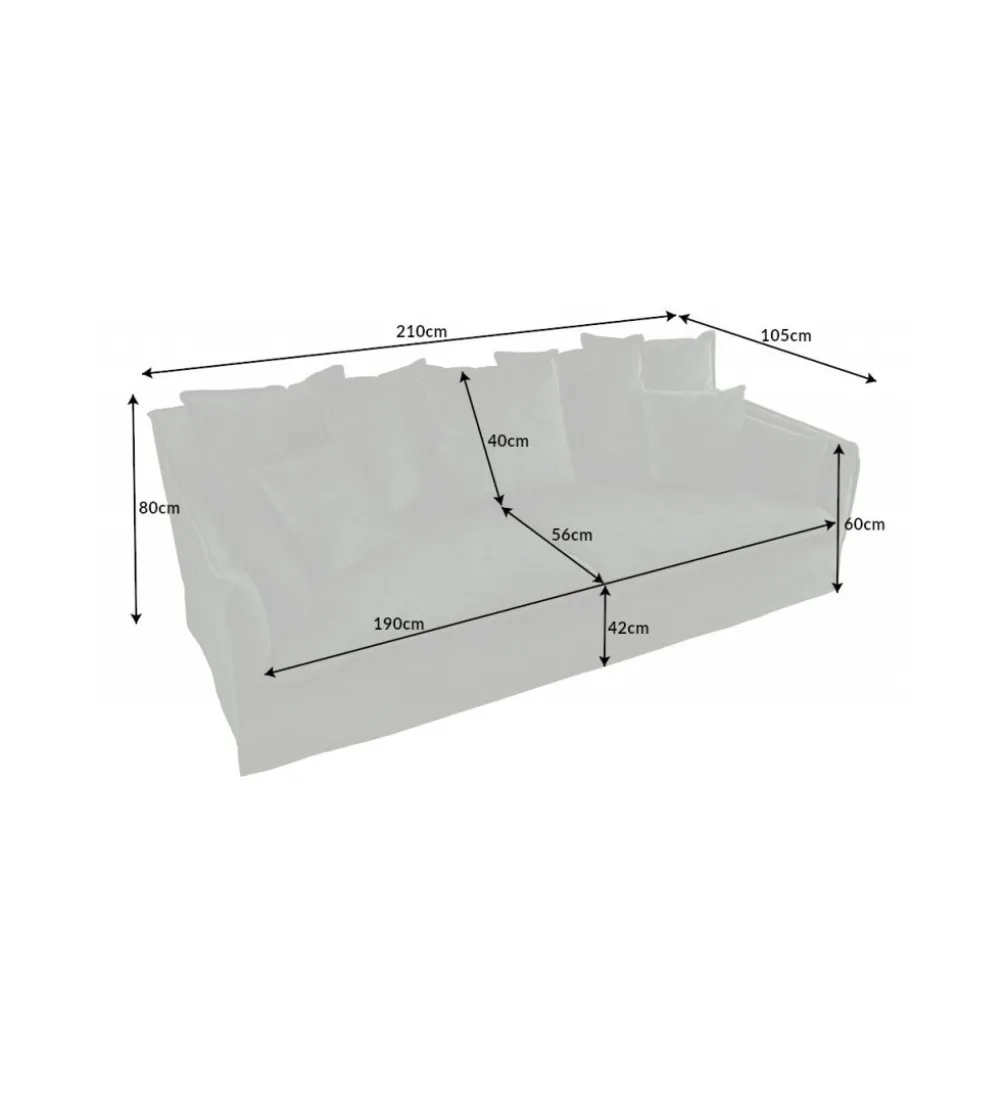 Sofa HEAVENLY Heaven 210 cm ciemnozielona