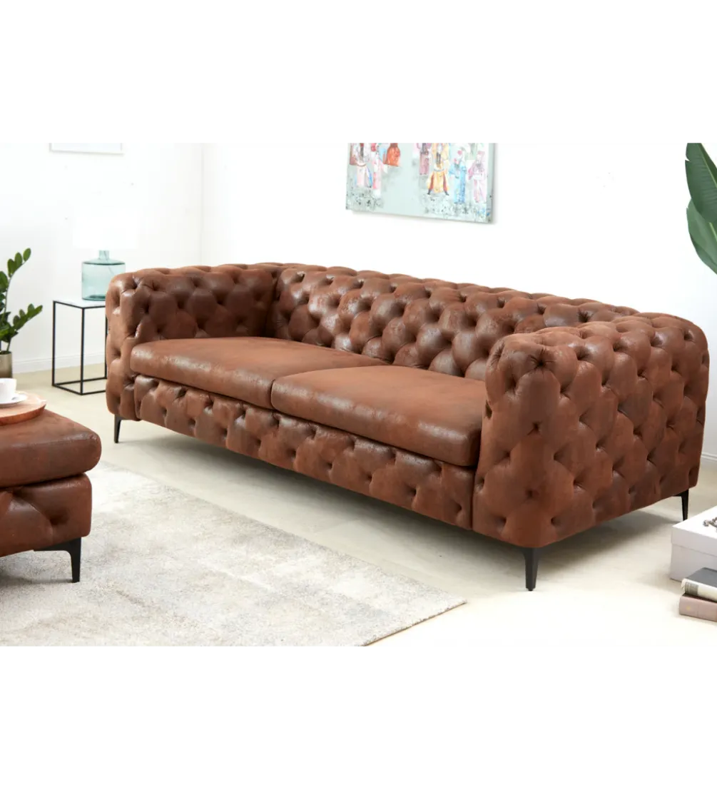 Sofa MODERN BAROCK 240 cm antyczny brąz