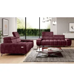 Sofa PALLADIO 194 cm Z Regulowanymi Zagłówkami