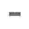 Sofa PEPPO 182 cm niebieska