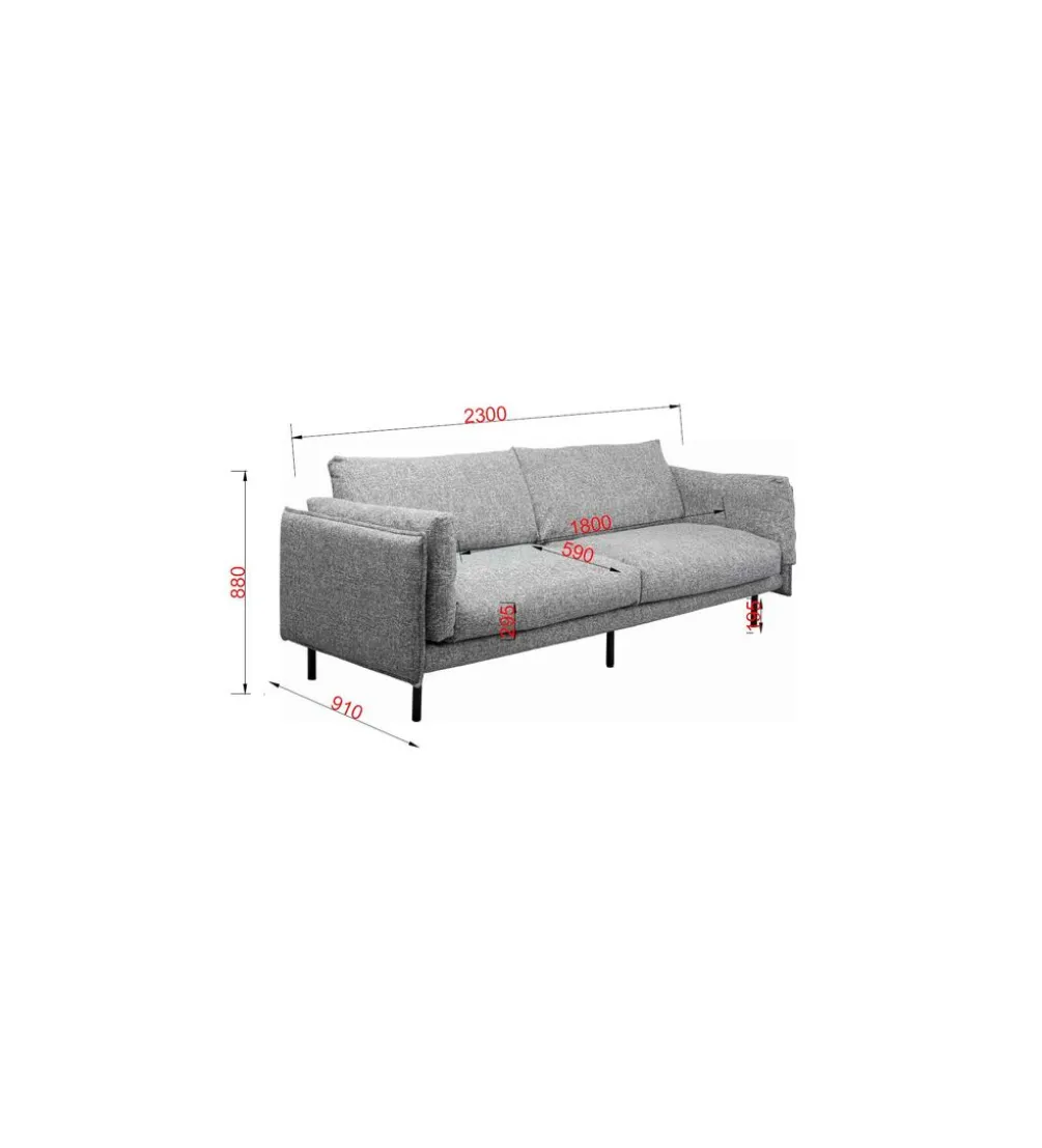 Sofa POLA 230 cm szara