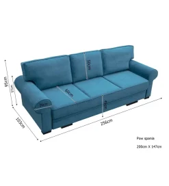 Sofa rozkładana DENVO 256 cm z funkcją spania