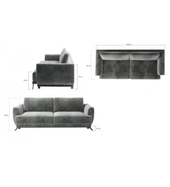 Sofa rozkładana MEGIS 250 cm z funkcją spania