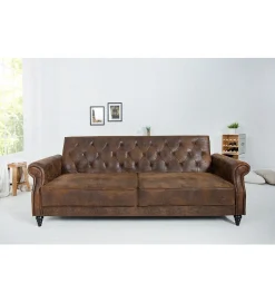 Sofa rozkładana RAYAN 220 cm antyczny brąz