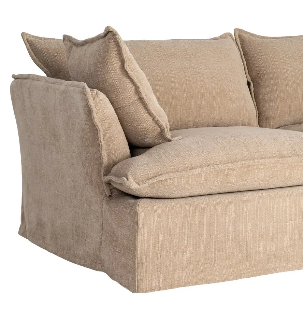 Sofa ZAPLASO 221 cm beżowa