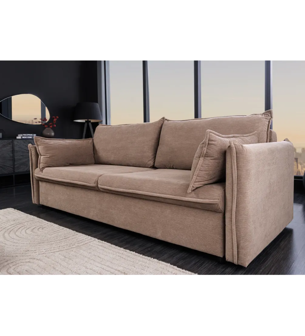 Sofa z funkcją spania APARTMENT 215 cm taupe