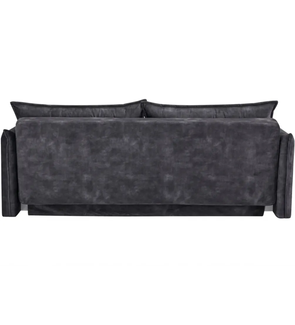 Sofa z funkcją spania APARTMENT 215 cm welur szara
