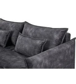 Sofa z funkcją spania APARTMENT 215 cm welur szara