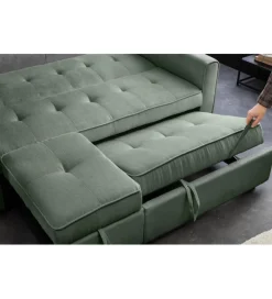 Sofa z funkcją spania SMART 180 cm cord zielony