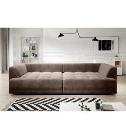 Sofa z funkcją spannia Big SofaTiga 302 cm z elektrycznie wysuwanym siedziskiem