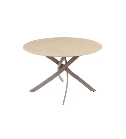 Stół ALPINE 120 cm ceramika w optyce trawertynu