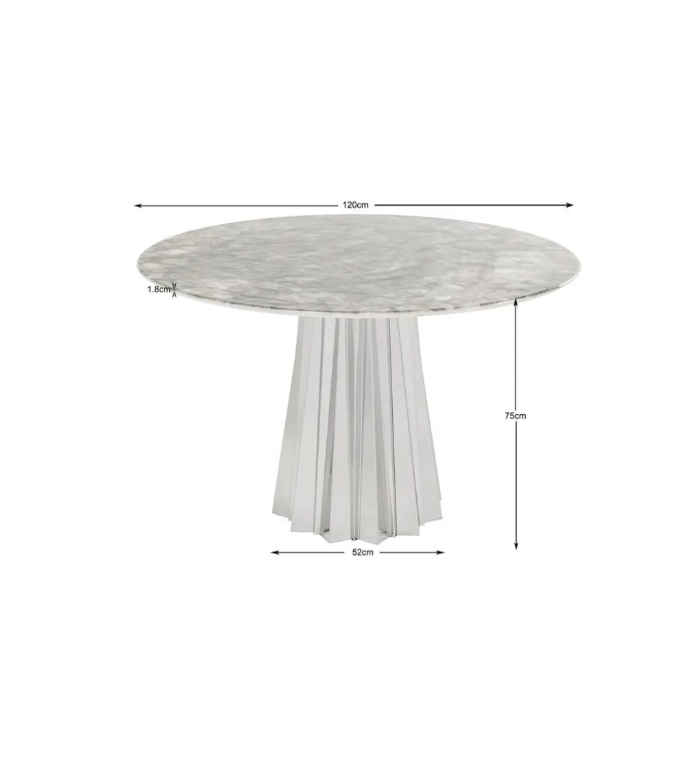 Stół AMORA 120 cm efekt naturalnego kamienia