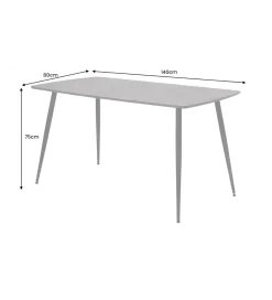 Stół APARTMENT 140 cm szary