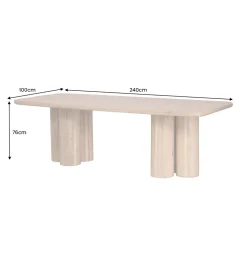 Stół ART DECO 240 cm drewno mango naturalny