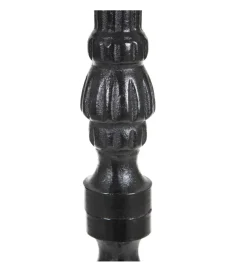 Stół AUESON 110 cm czarny blat w optyce marmuru