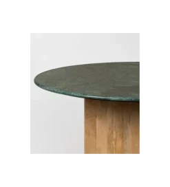 Stół AUXY 115 cm drewno mango marmur