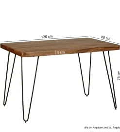 Stół BAGLI 120 cm drewno sheesham