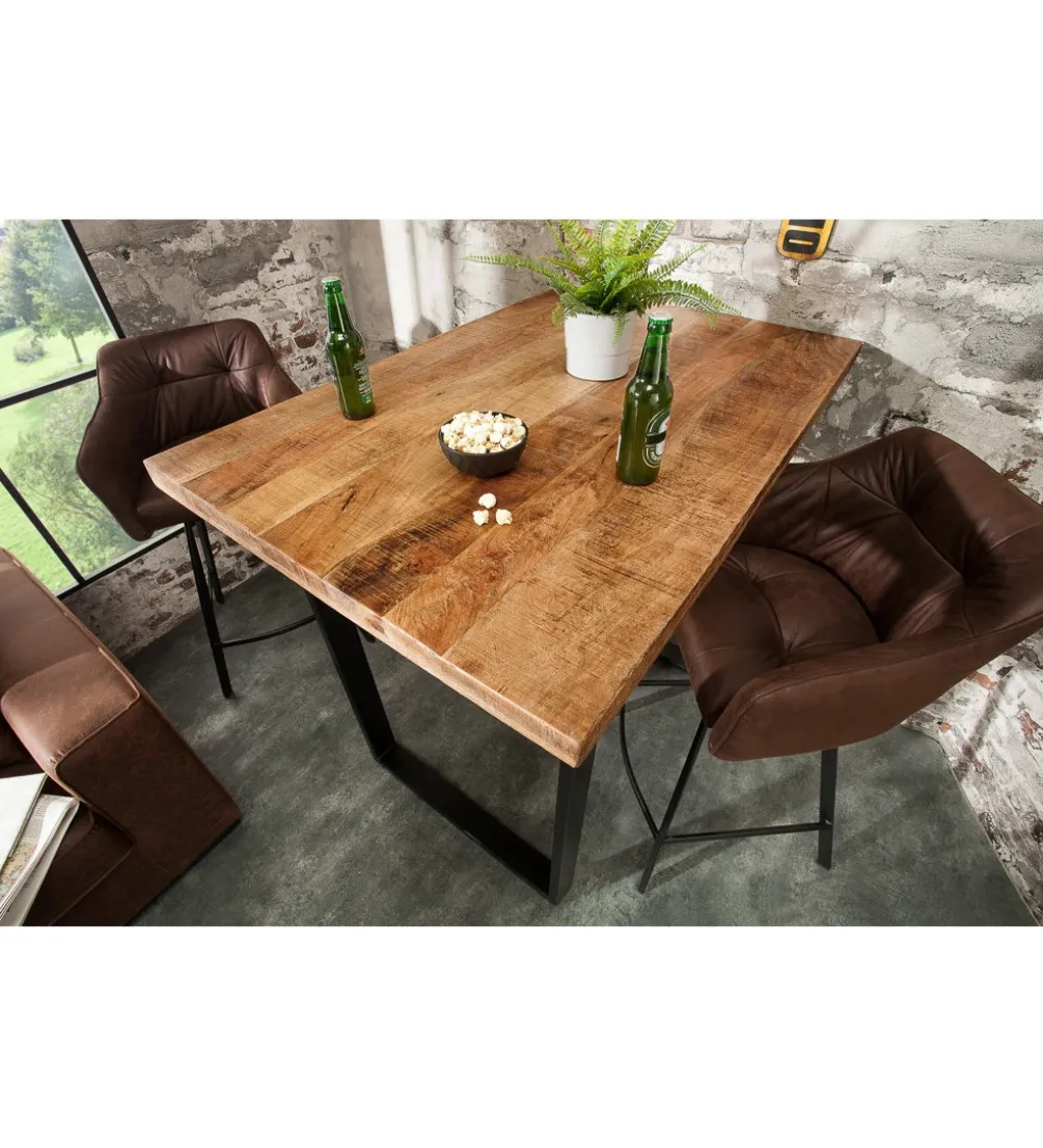 Stół barowy Iron Craft 120 cm drewno Mango