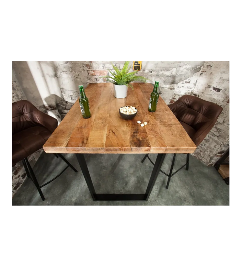 Stół barowy Iron Craft 120 cm drewno Mango