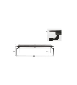 Stół BUG 200 x 90 cm drewno mango