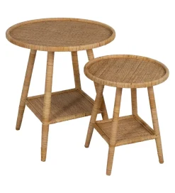 Stół BYMYS 45 cm ratan naturalny