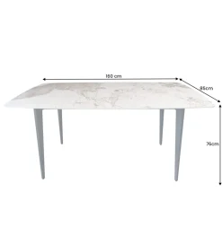Stół DYLAN 160 cm ceramika w optyce marmuru