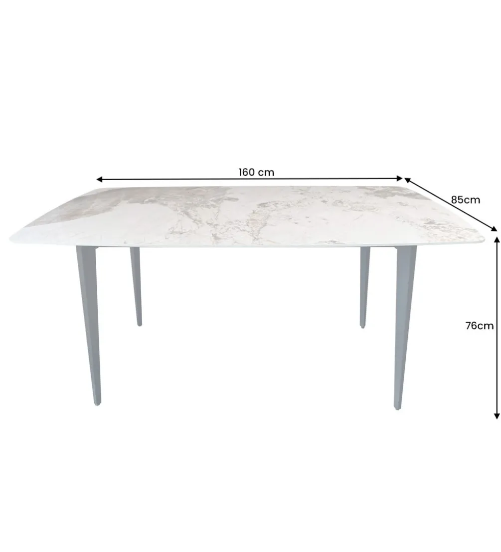 Stół DYLAN 160 cm ceramika w optyce marmuru