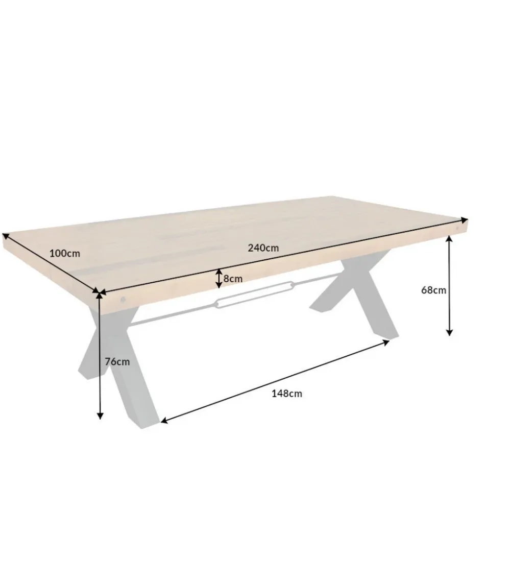 Stół FACTORY 240 cm drewno sosna