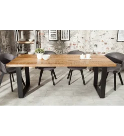 Stół Factory Iron Craft 200 cm drewno Mango