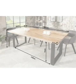 Stół Factory Iron Craft 200 cm drewno Mango