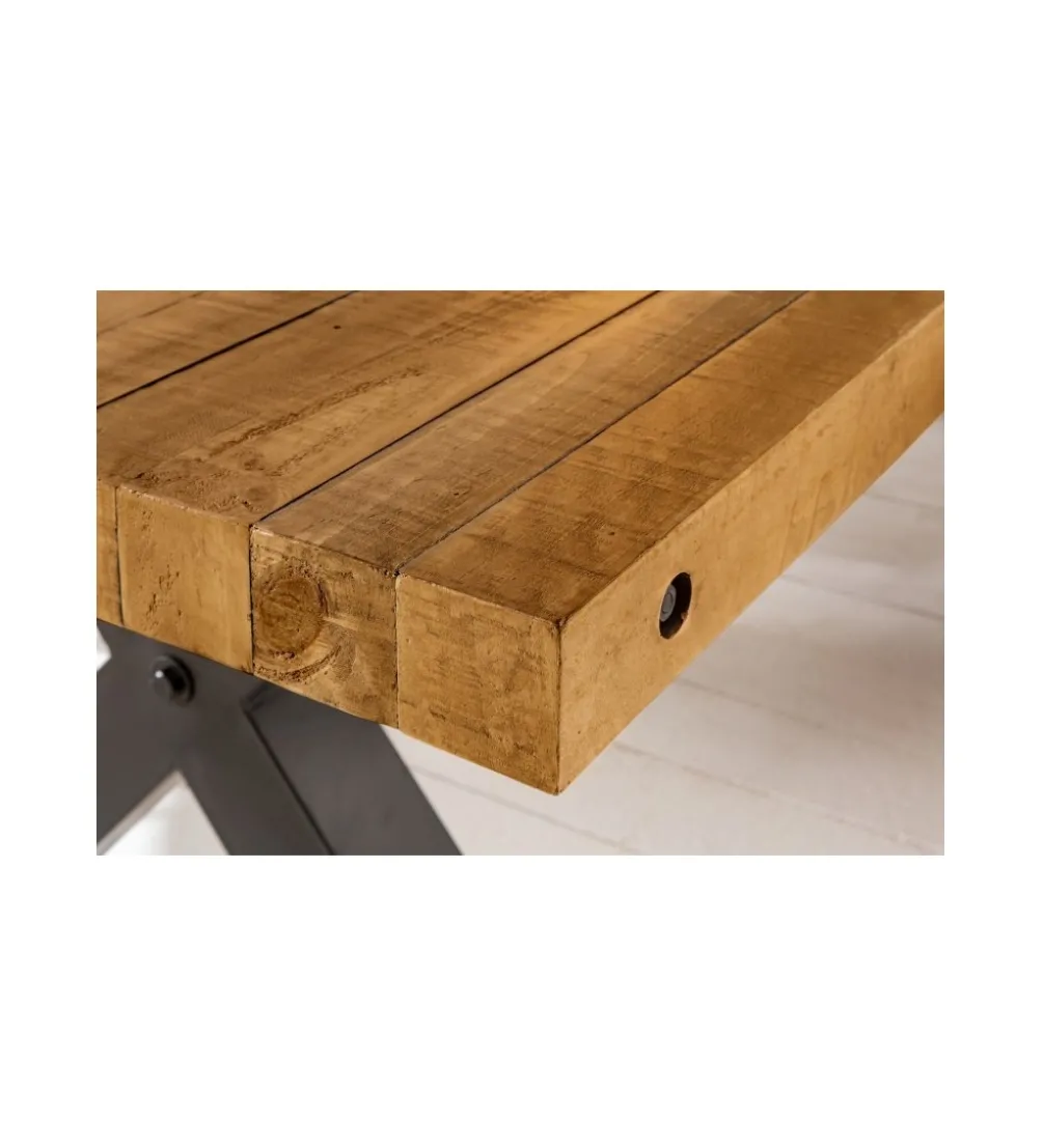 Stół FACTORY Thor 200 cm drewno sosna brąz