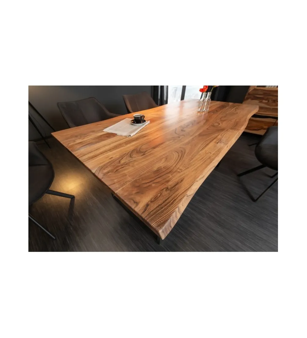 Stół FOKKER ARKTYKA ART Mammut 180 Cm drewno Dzika Akacja