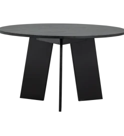 Stół FRIES 129 cm drewno dębu czarny
