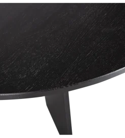 Stół FRIES 129 cm drewno dębu czarny