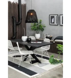 Stół GERARD 200 cm Drewno Mango Czarny