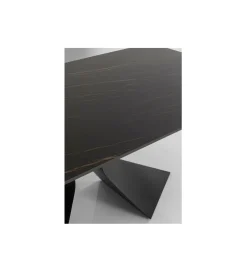 Stół GLORIA 180 x 90 cm ceramiczny blat czarny