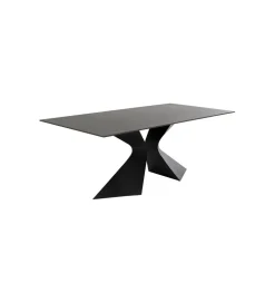 Stół GLORIA 180 x 90 cm ceramiczny blat czarny