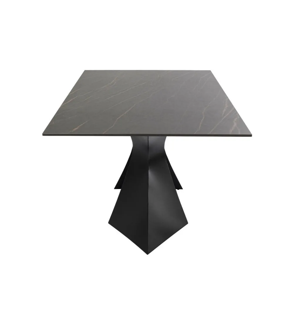 Stół GLORIA 180 x 90 cm ceramiczny blat czarny