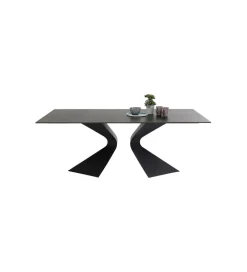 Stół GLORIA 180 x 90 cm ceramiczny blat czarny