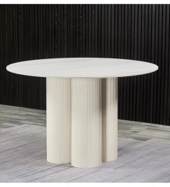 Stół HERE 120 cm ceramiczny blat biały