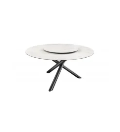 Stół IDAHO 150 cm ceramika w optyce białego marmuru